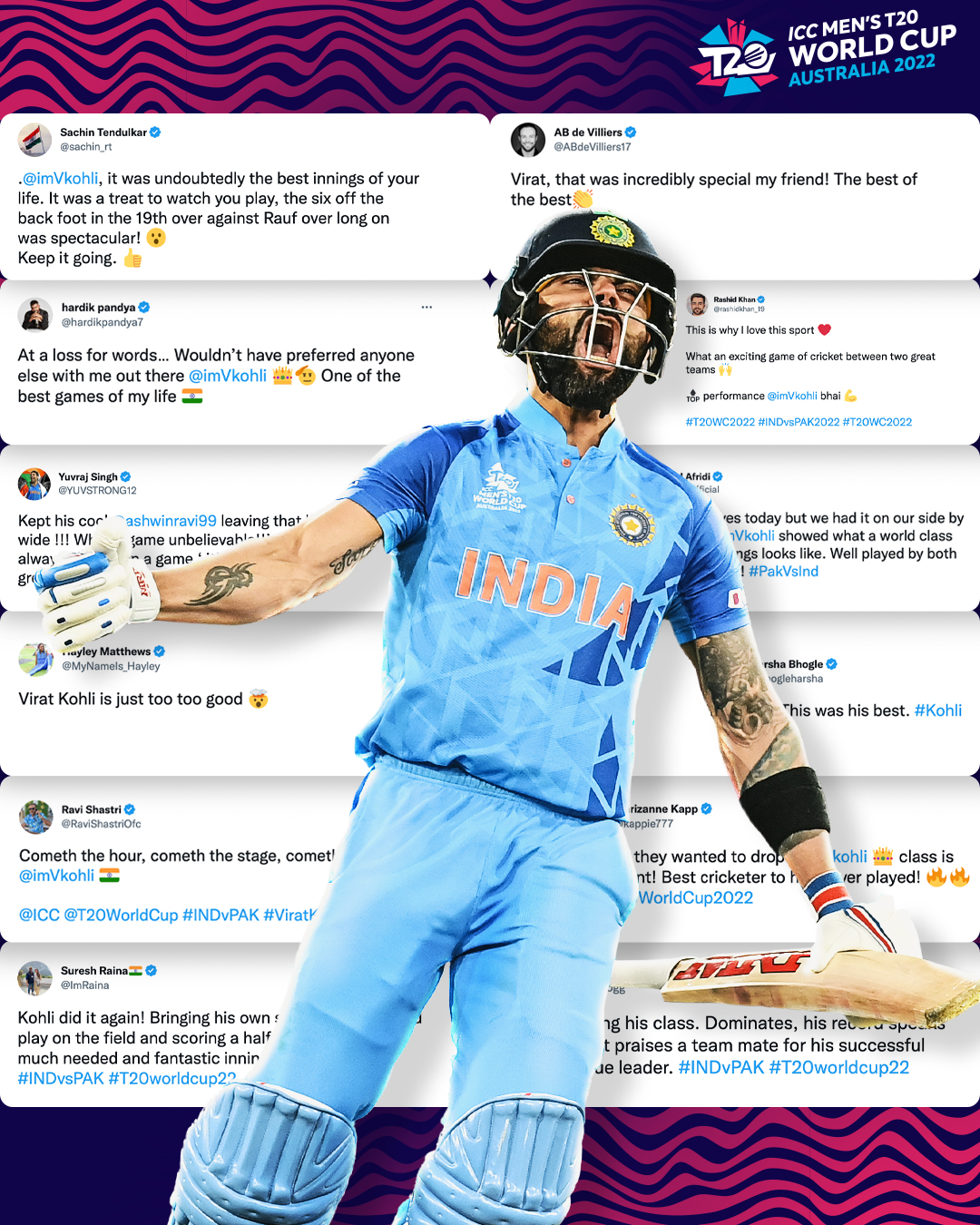 Kohli fan-reaction wall, India vs Pakistan, T20 World Cup 2022