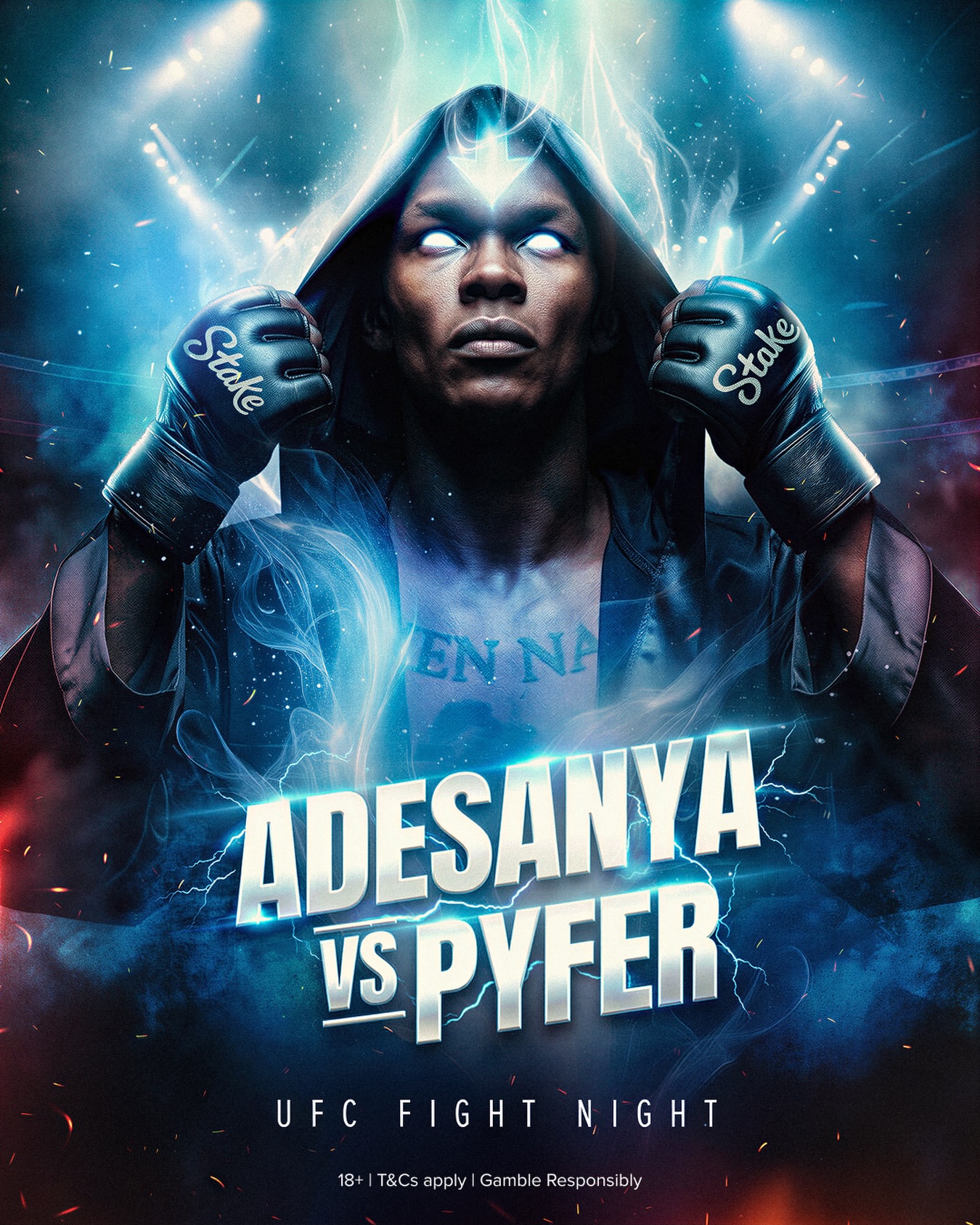 Stake x UFC Fight Night: Adesanya vs Pyfer campaign creative